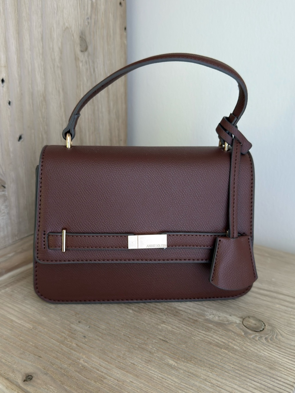 Brown Flap Saddle Bag with strap